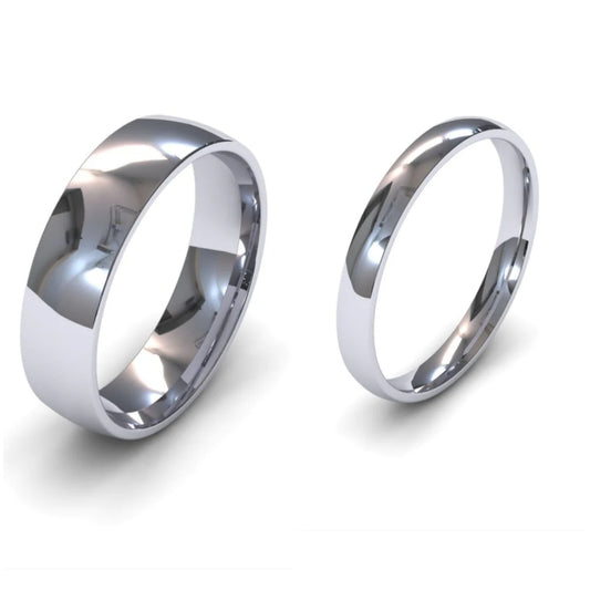 Court Shape Wedding Rings