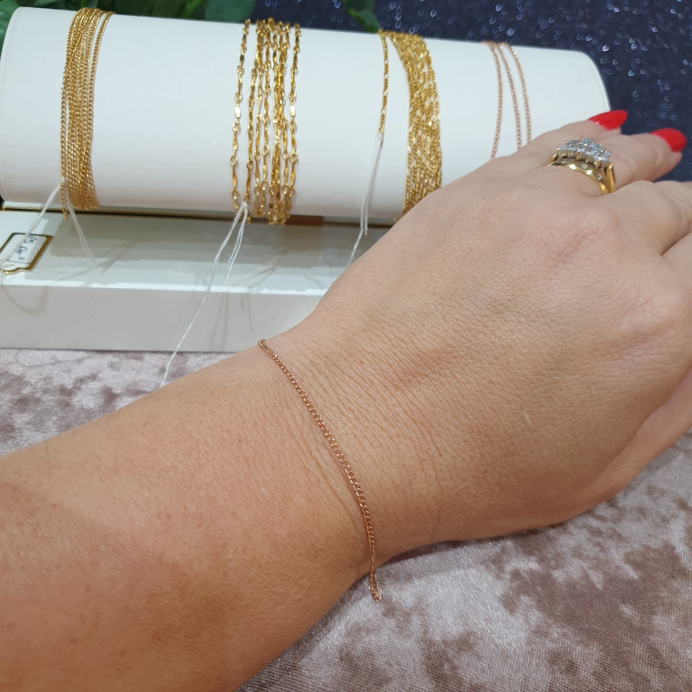 permanent bracelet gold filled curb "inseparable"